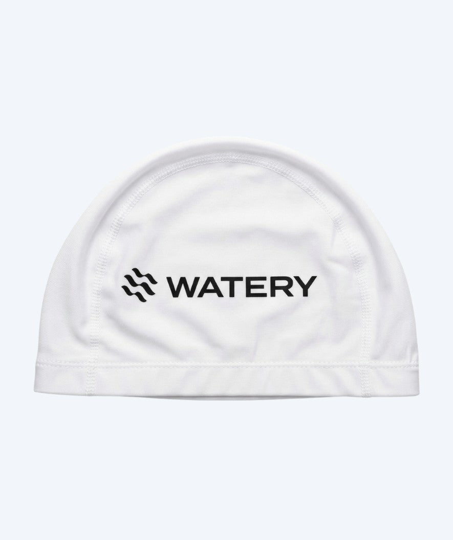 Watery swimming cap (from 10 years) - Signature Elastane - White