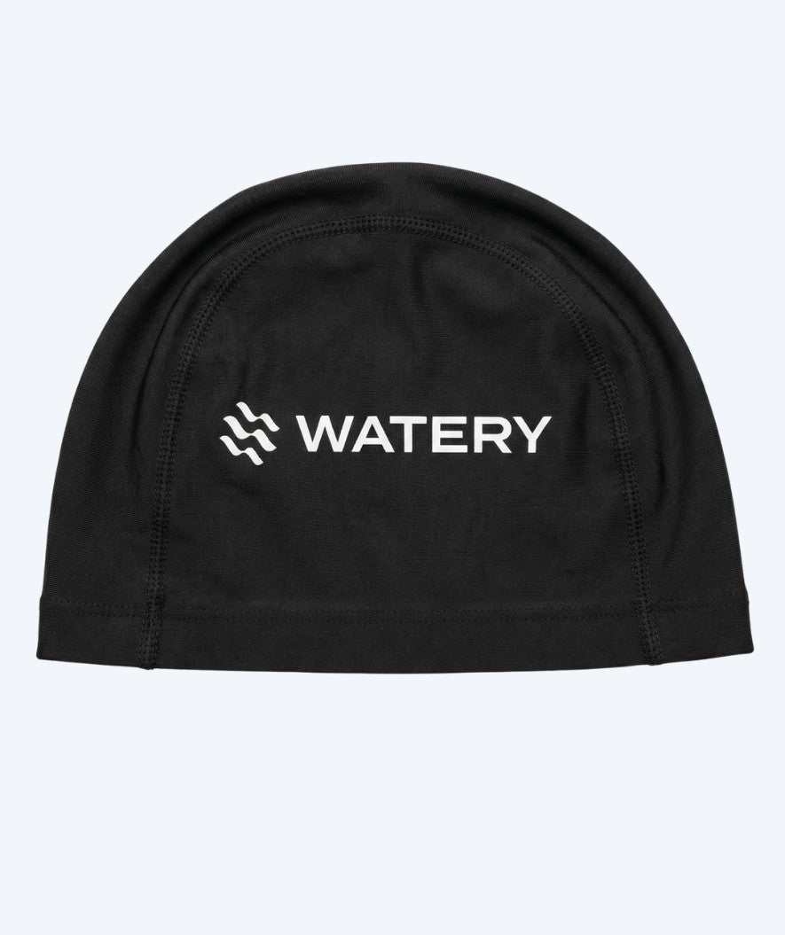 Watery swimming cap (from 10 years) - Signature Elastane - Black