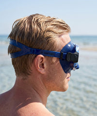 Watery diving mask for adults (from 12 years) - Rudder Camo - Dark blue