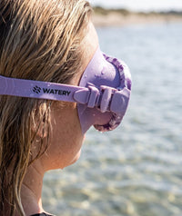 Watery diving mask for adults (from 12 years) - Rudder Camo - Purple