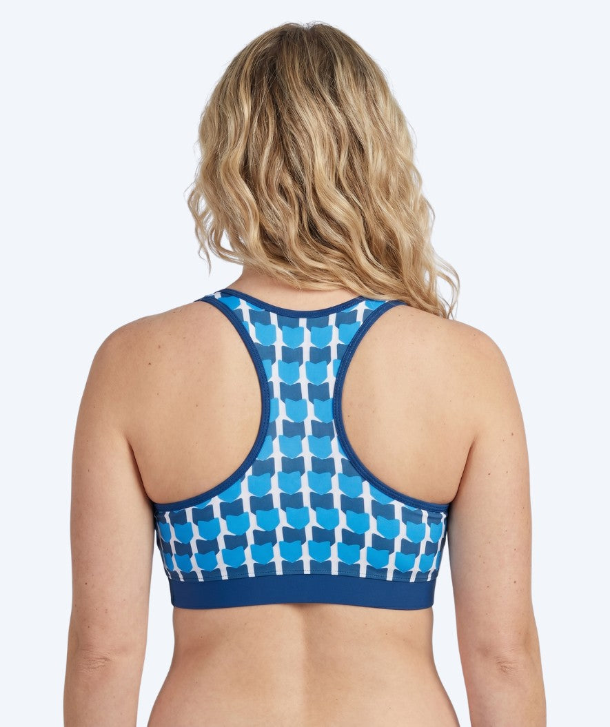 Watery bikini top for women - Sirona - Blue