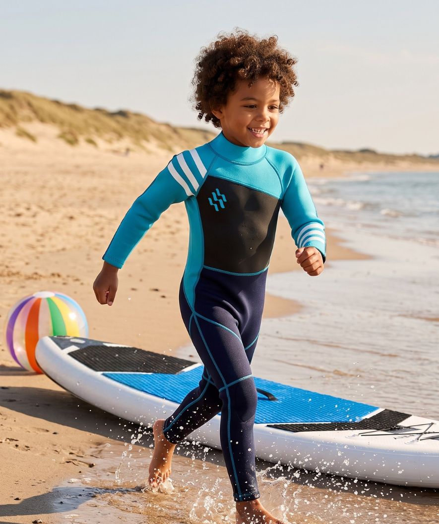 Watery wetsuit for kids - Electra (2.2mm) - Dark blue/light blue