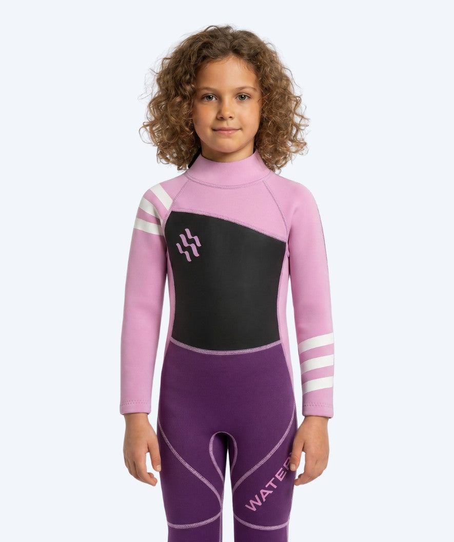 Watery wetsuit for kids - Electra (2.2mm) - Purple/light pink