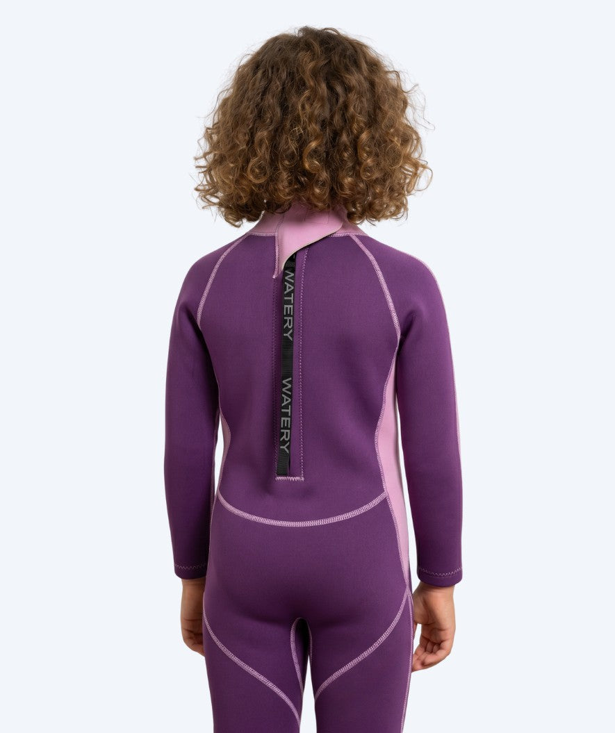 Watery wetsuit for kids - Electra (2.2mm) - Purple/light pink