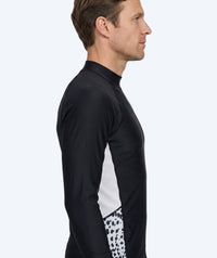 Watery UV-shirt for men - Scylla Long Sleeve Rashguard - Black/white