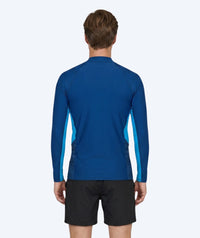 Watery UV-shirt for men - Scylla Long Sleeve Rashguard - Dark blue/light blue