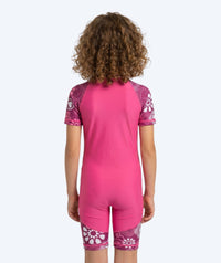 Watery UV-suit for children - Athena Short Sleeve Rashguard - Pink