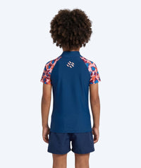Watery UV-shirt for kids - Osiris Short Sleeve Rashguard - Light pink/dark blue