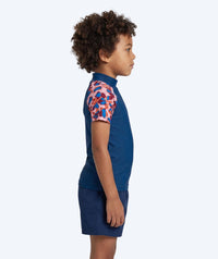 Watery UV-shirt for kids - Osiris Short Sleeve Rashguard - Light pink/dark blue