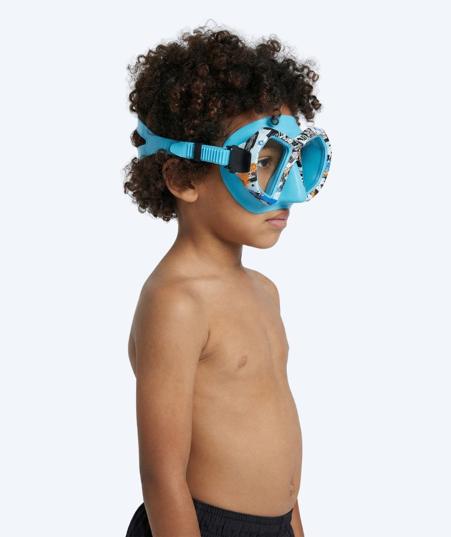 Watery diving mask for junior (8-15) - Riku Camo - Blue