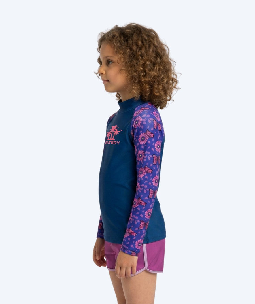 Watery UV-shirt for kids - Osiris Long Sleeve Rashguard - Purple/dark blue