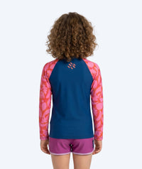 Watery UV-shirt for kids - Osiris Long Sleeve Rashguard - Pink/dark blue