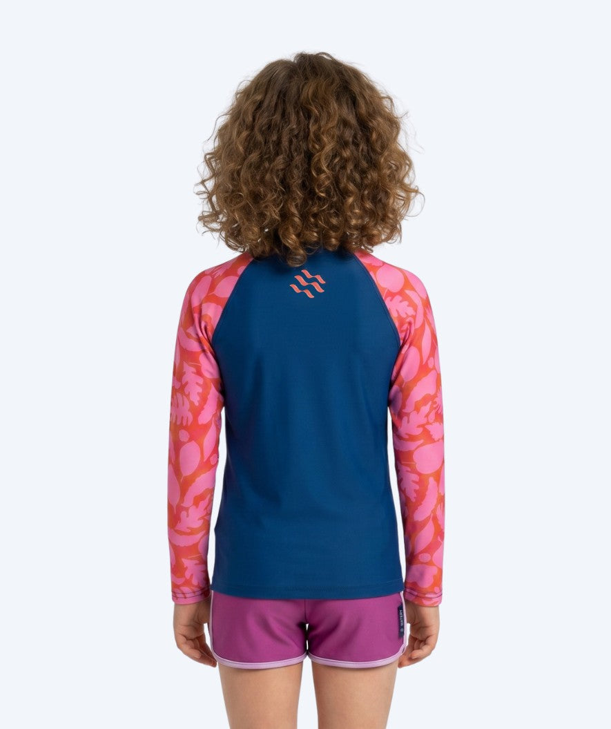 Watery UV-shirt for kids - Osiris Long Sleeve Rashguard - Pink/dark blue