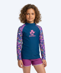 Watery UV-shirt for kids - Osiris Long Sleeve Rashguard - Multi/dark blue