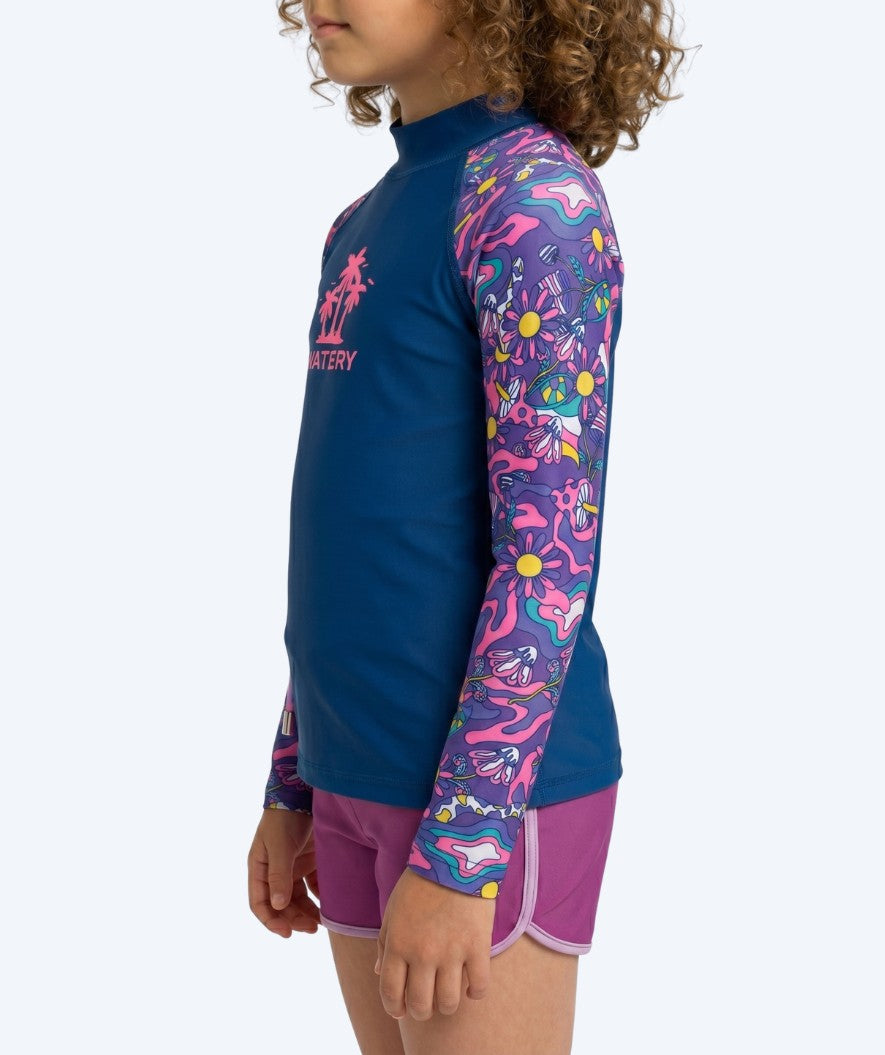 Watery UV-shirt for kids - Osiris Long Sleeve Rashguard - Multi/dark blue