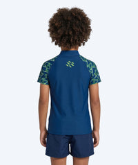 Watery UV-shirt for kids - Katsu Short Sleeve Rashguard - Green/dark blue