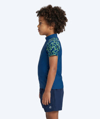 Watery UV-shirt for kids - Katsu Short Sleeve Rashguard - Green/dark blue