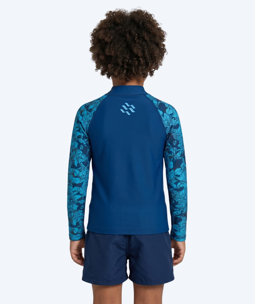 Watery UV-shirt for kids - Katsu Long Sleeve Rashguard - Blue/dark blue