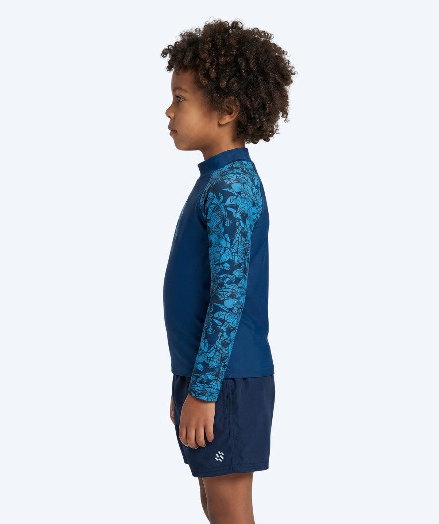 Watery UV-shirt for kids - Katsu Long Sleeve Rashguard - Blue/dark blue
