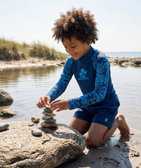 Watery UV-shirt for kids - Katsu Long Sleeve Rashguard - Blue/dark blue
