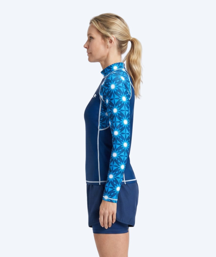 Watery UV-shirt for women - Aiko Long Sleeve Rashguard - Blue/dark blue