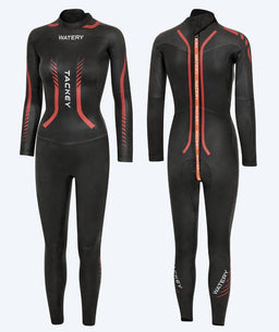 Watery wetsuit for women - Tackey Elite - Black/red