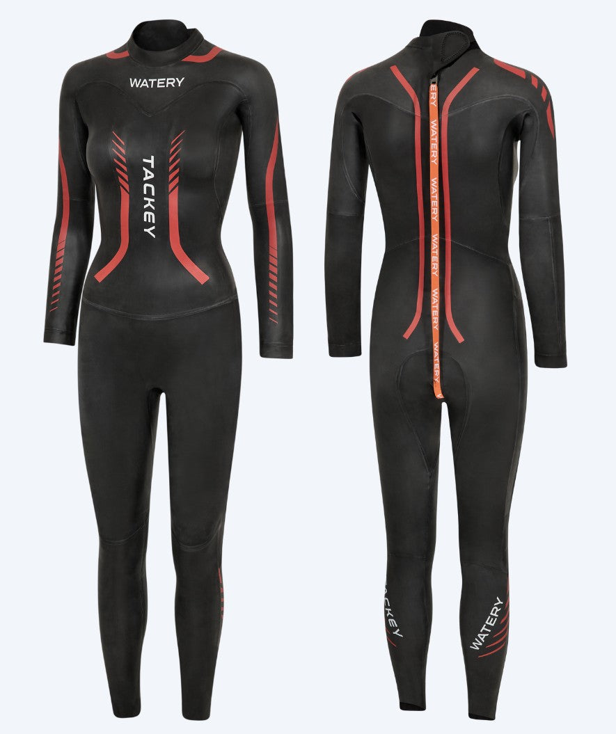 Watery wetsuit for women - Tackey Elite - Black/red