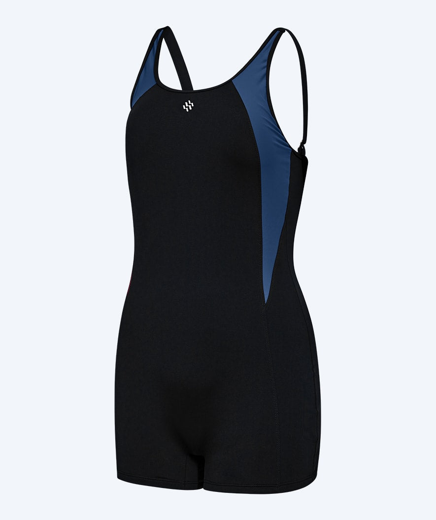 Watery swimsuit with skirt for women - Venilla - Black/blue