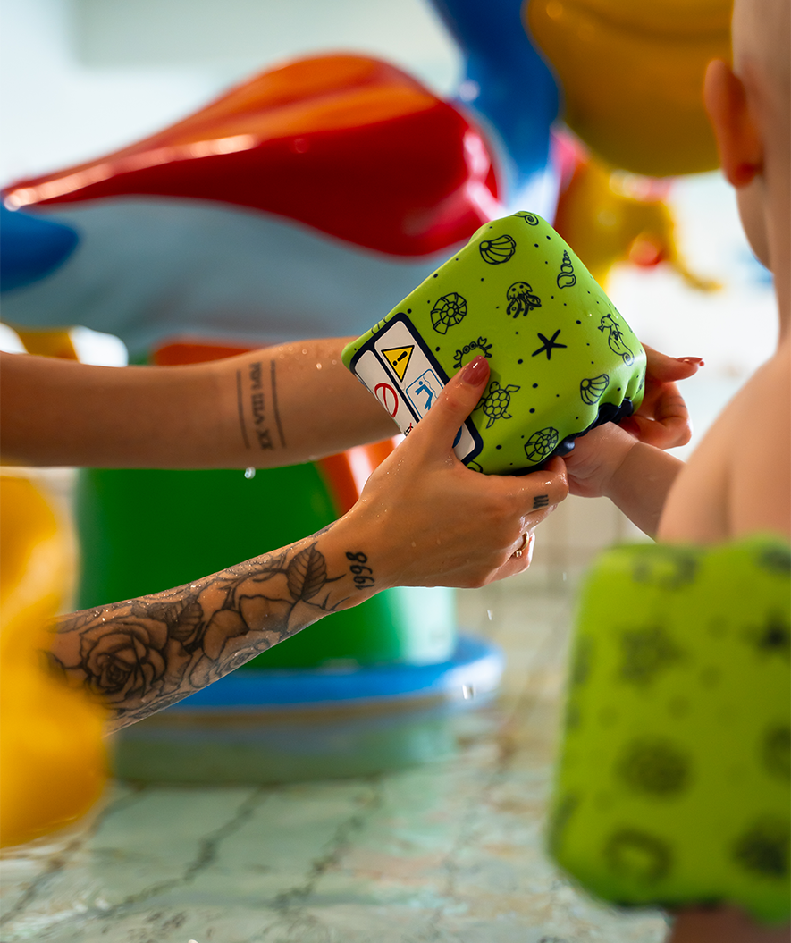 Watery armbands for kids - Splashy (11-30kg) - Green