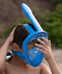 Watery full face diving mask for kids - Oxygen - Atlantic Blue
