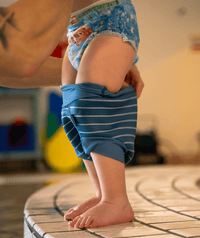 Watery swim nappies for kids - Neoprene Swim Nappy - Nordic Blue Stripes