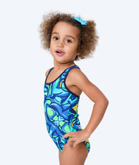 Watery swimsuit for girls - Rodney - Blue/green