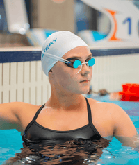 Watery swimming goggles - Proflex Swedish Mirror - White/gold