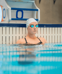 Watery swimming goggles - Proflex Swedish Mirror - White/gold