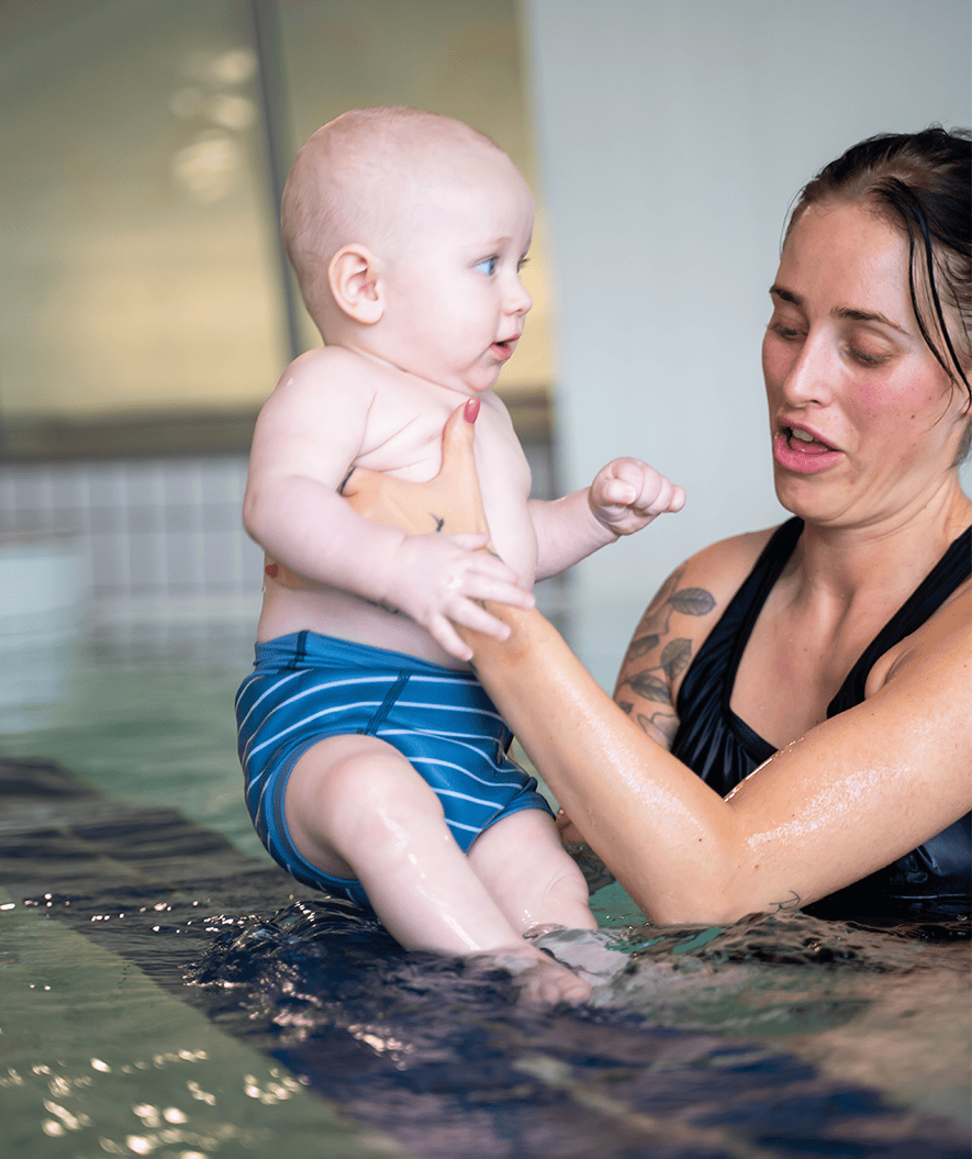 Watery swim nappies for kids - Neoprene Swim Nappy - Nordic Blue Stripes