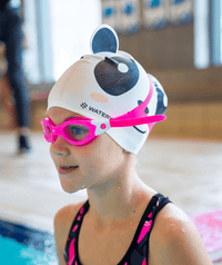 Watery swim cap for kids - Dashers - Fish (Pink)