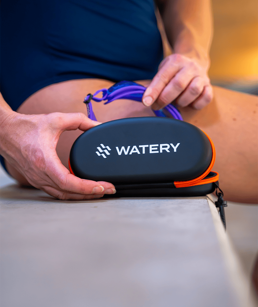 Watery swim goggles case - Active - Purple