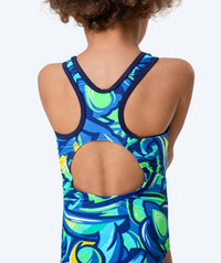 Watery swimsuit for girls - Rodney - Blue/green