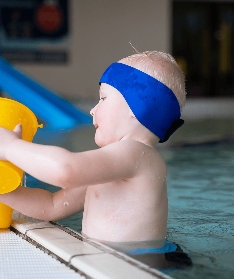 Watery earband for kids - Raider - Dark blue