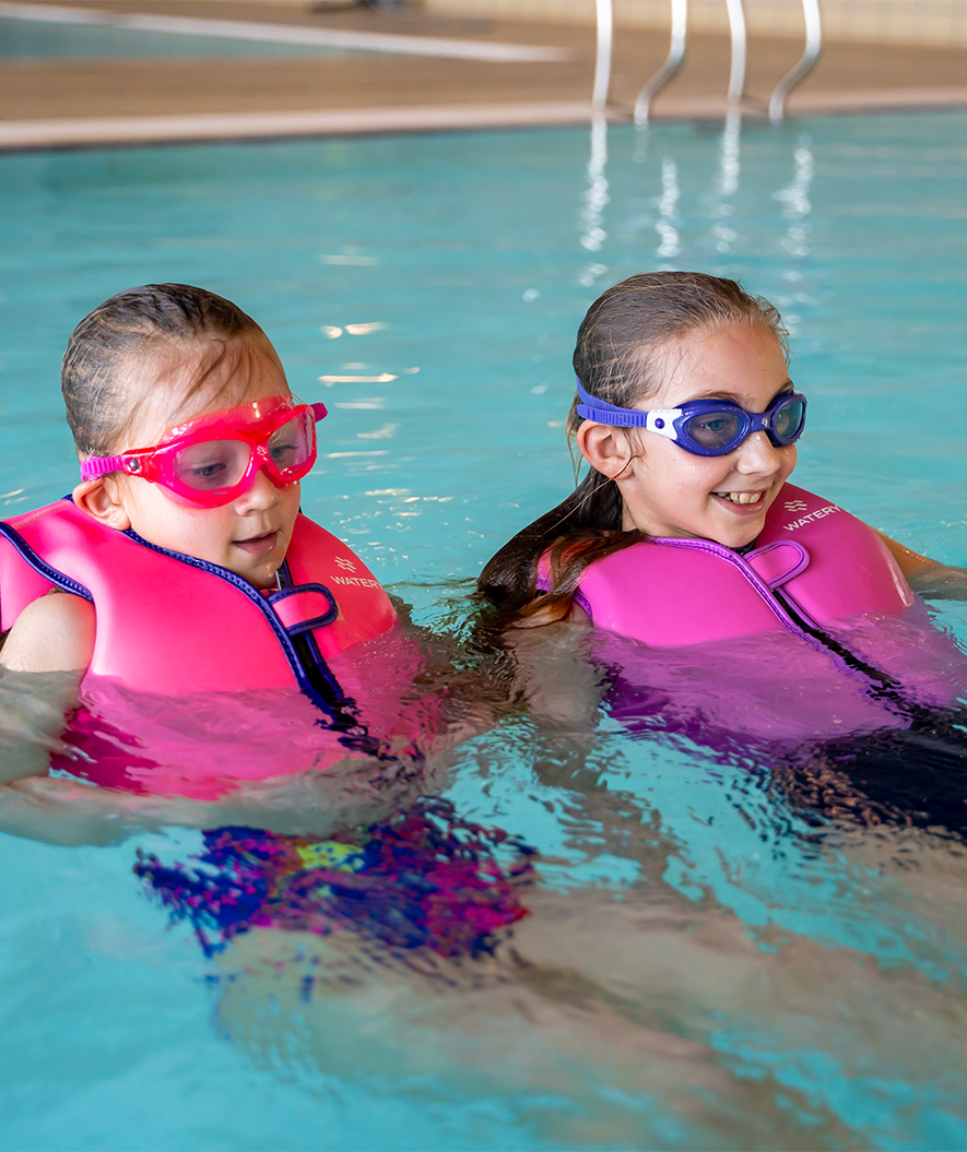 Watery diving goggles for kids - Delta - Green/white