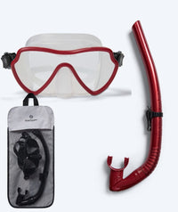 Watery Combo snorkel set for adults (from 15 years) - Fraser/Coast - Red