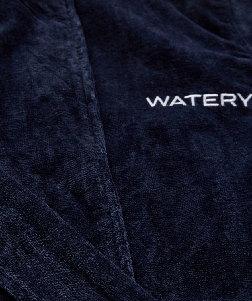 Watery bathrobe for men - Mariana - Navy blue