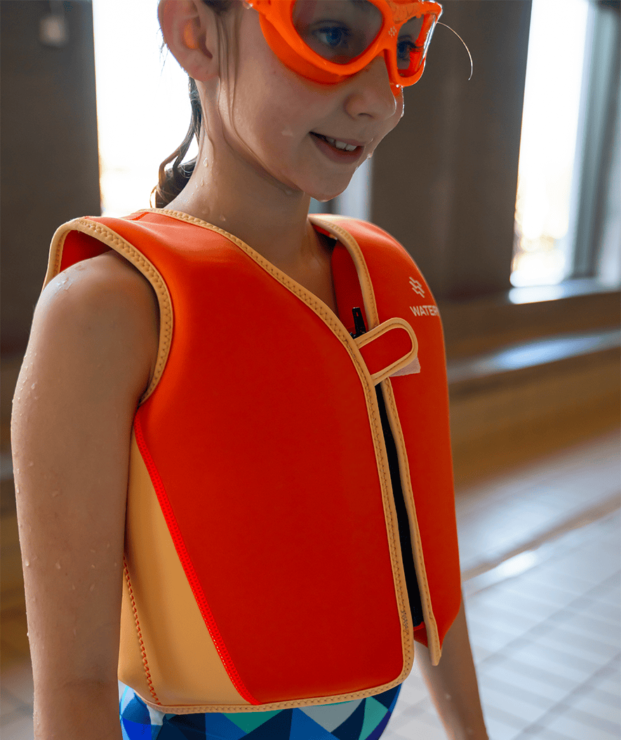 Watery swim vest for kids (2-8) - Basic - Orange
