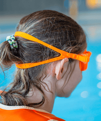 Watery swim goggles for kids - Mantis 2.0 - Orange/clear