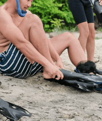 Watery short swim fins - Fisher - Black