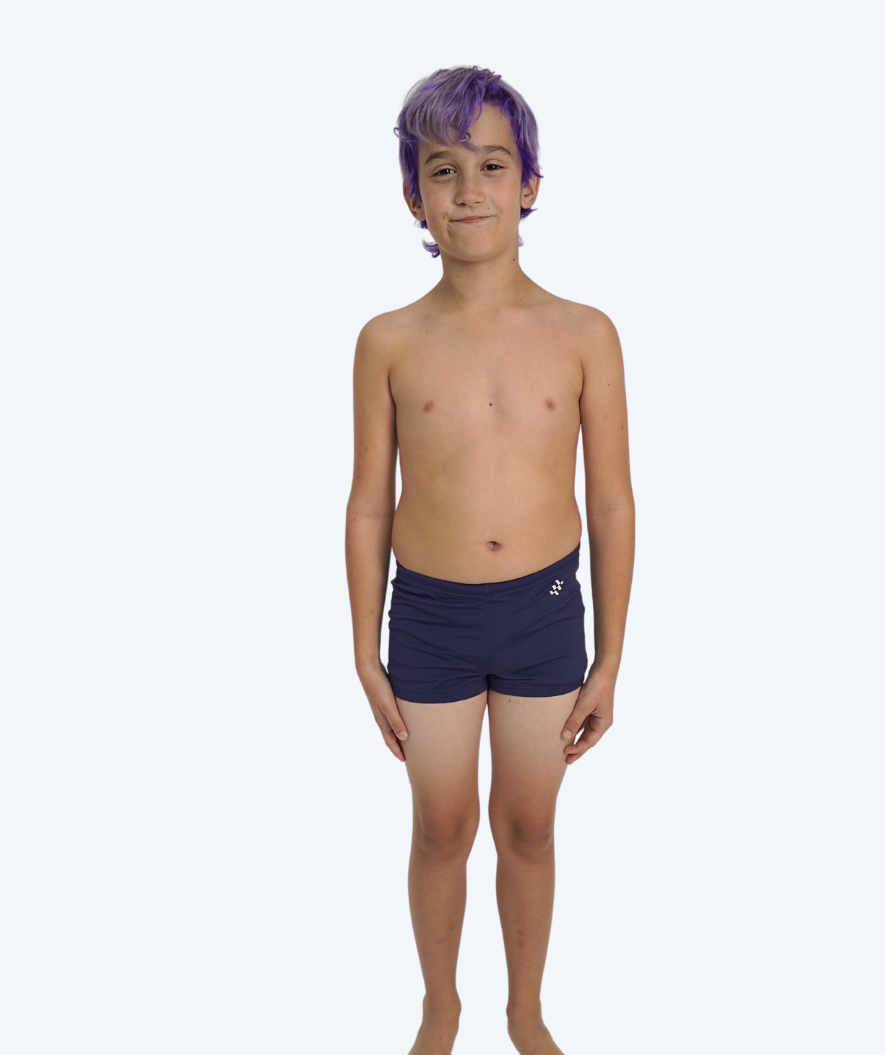 Watery swim trunks for boys - Flaming Vegas Eco - Mystic Blue