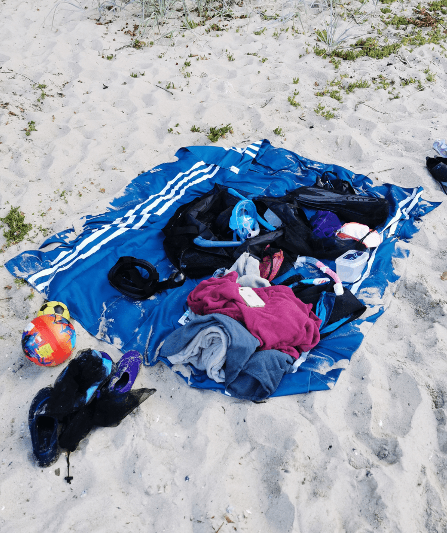 Watery microfiber towel (180 x 200 cm) - Eco Nebraska Family - Sand