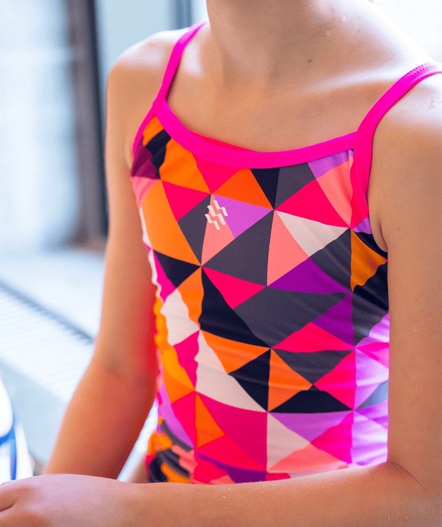 Watery swimsuit for girls - Laguna - Light pink