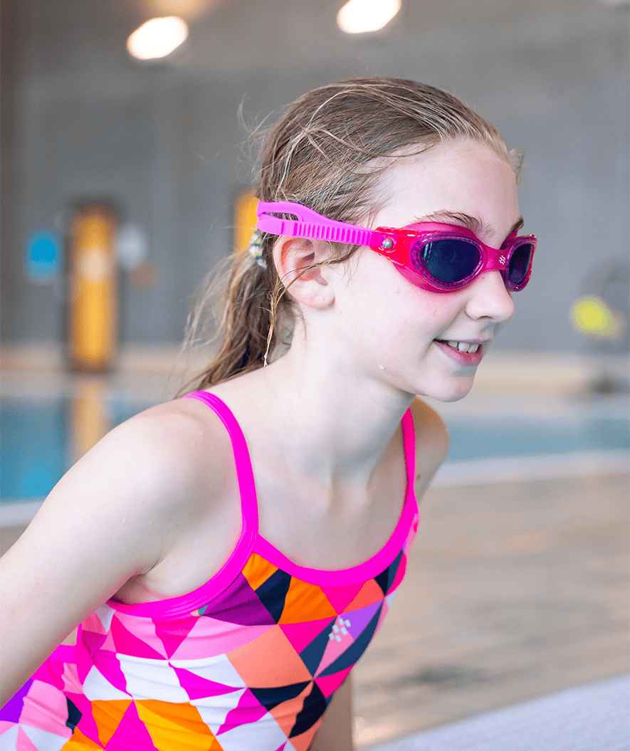 Watery diving goggles for kids - Pacific - Purple/clear