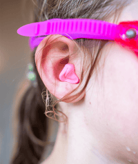 Watery earplugs for kids - Indra 3 pairs - Pink